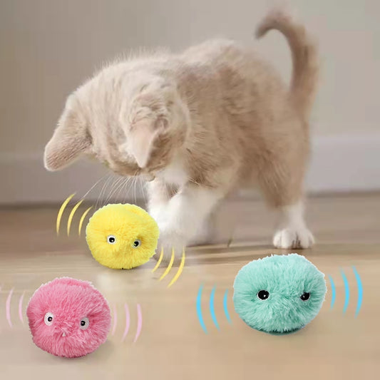Smart Electric Interactive Catnip Plush Ball
